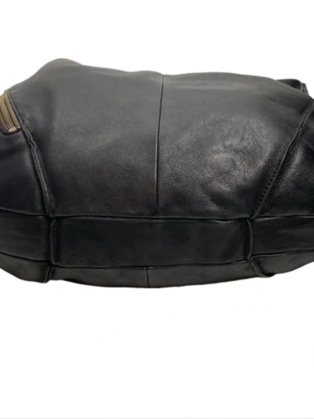 Christopher Kon Black Leather Hobo Purse Bag - EUC